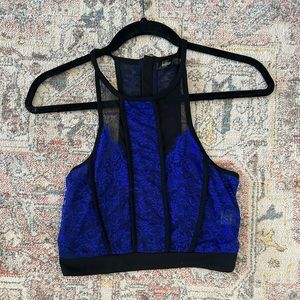 Millau blue lace crop